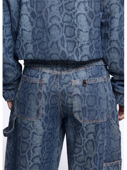 Jeans worker in denim pitonato LIU JO | UF6519D0397/79154
